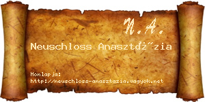 Neuschloss Anasztázia névjegykártya